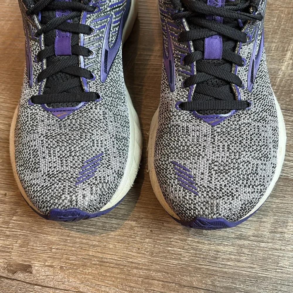 Brooks Adrenaline GTS 19 Shoes Women's Size 8 Black Purple Running Shoes